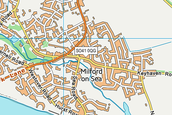 SO41 0QG map - OS VectorMap District (Ordnance Survey)