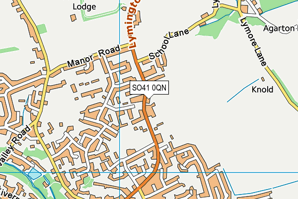 SO41 0QN map - OS VectorMap District (Ordnance Survey)