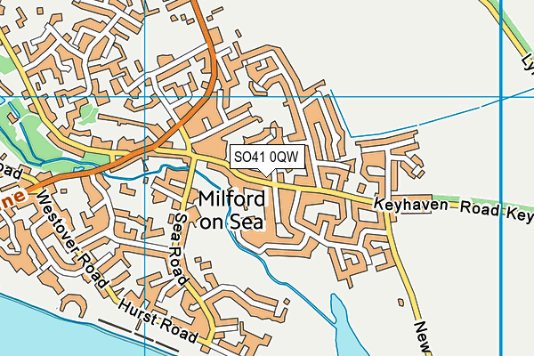 SO41 0QW map - OS VectorMap District (Ordnance Survey)