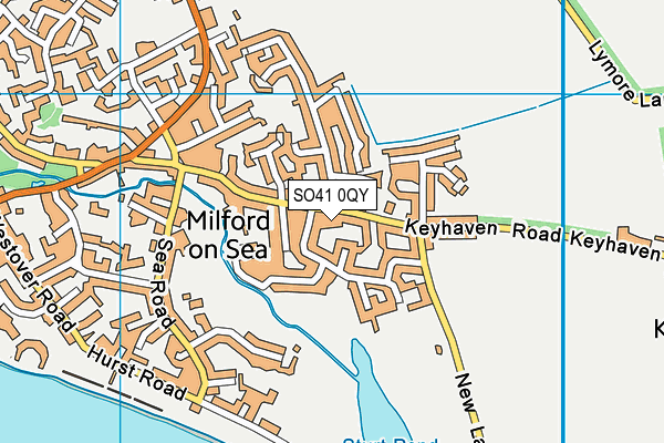 SO41 0QY map - OS VectorMap District (Ordnance Survey)