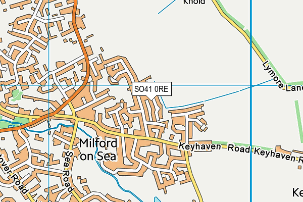 SO41 0RE map - OS VectorMap District (Ordnance Survey)