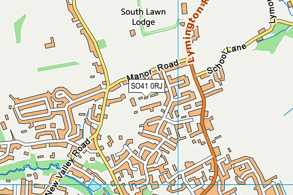 SO41 0RJ map - OS VectorMap District (Ordnance Survey)