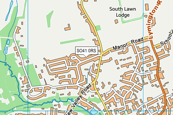 SO41 0RS map - OS VectorMap District (Ordnance Survey)