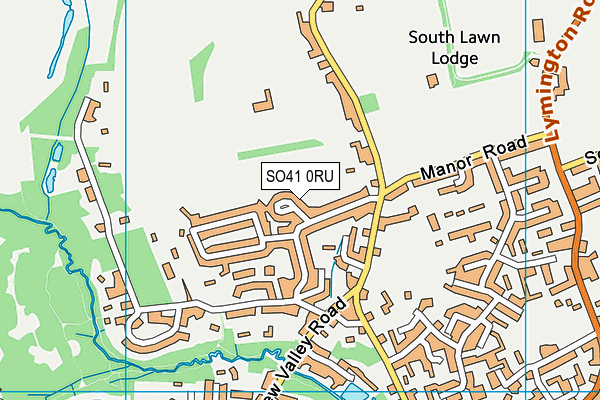 SO41 0RU map - OS VectorMap District (Ordnance Survey)