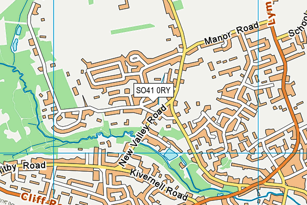 SO41 0RY map - OS VectorMap District (Ordnance Survey)