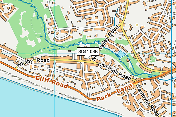 SO41 0SB map - OS VectorMap District (Ordnance Survey)