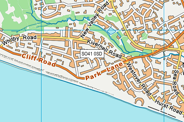 SO41 0SD map - OS VectorMap District (Ordnance Survey)