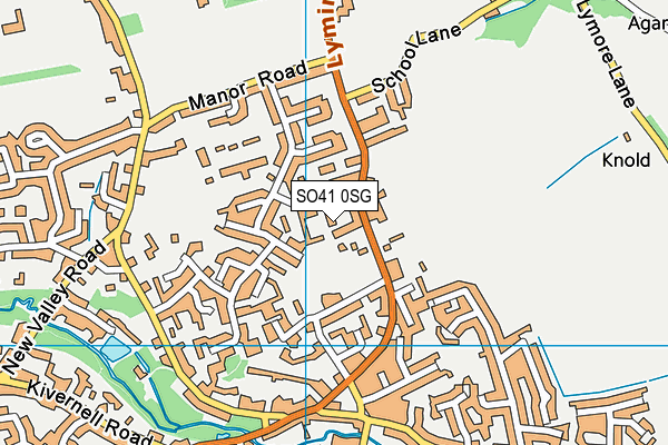 SO41 0SG map - OS VectorMap District (Ordnance Survey)