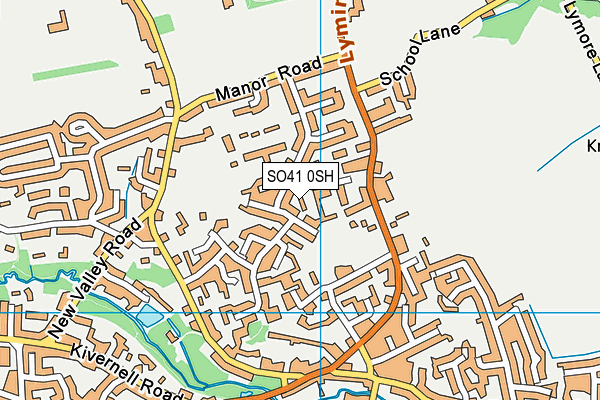 SO41 0SH map - OS VectorMap District (Ordnance Survey)