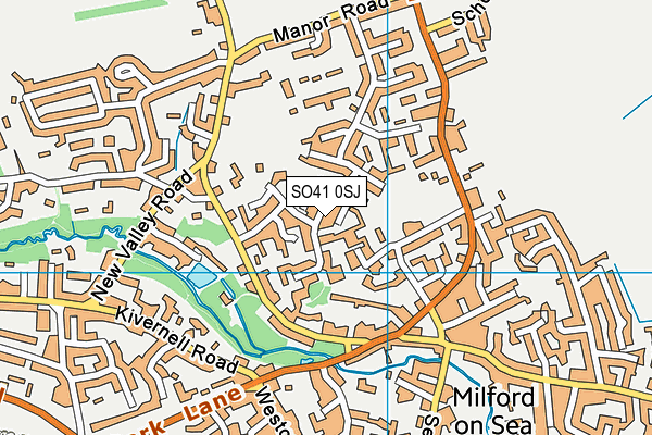 SO41 0SJ map - OS VectorMap District (Ordnance Survey)
