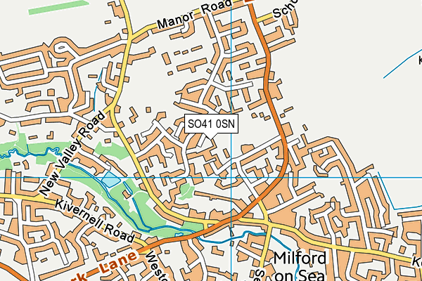 SO41 0SN map - OS VectorMap District (Ordnance Survey)