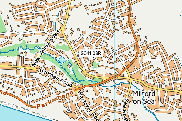 SO41 0SR map - OS VectorMap District (Ordnance Survey)