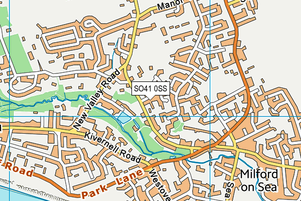 SO41 0SS map - OS VectorMap District (Ordnance Survey)