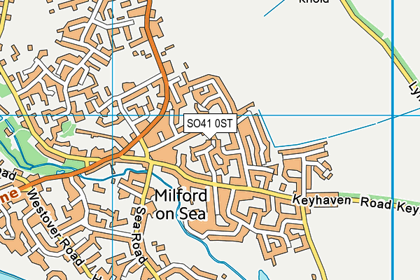 SO41 0ST map - OS VectorMap District (Ordnance Survey)