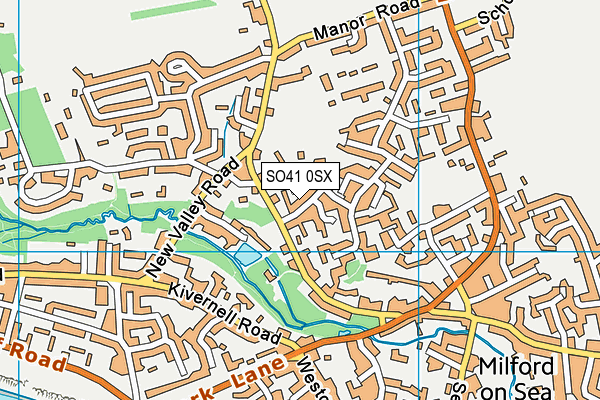 SO41 0SX map - OS VectorMap District (Ordnance Survey)
