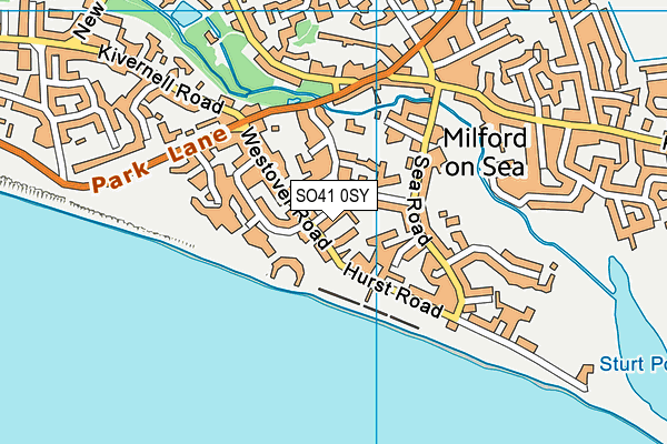 SO41 0SY map - OS VectorMap District (Ordnance Survey)