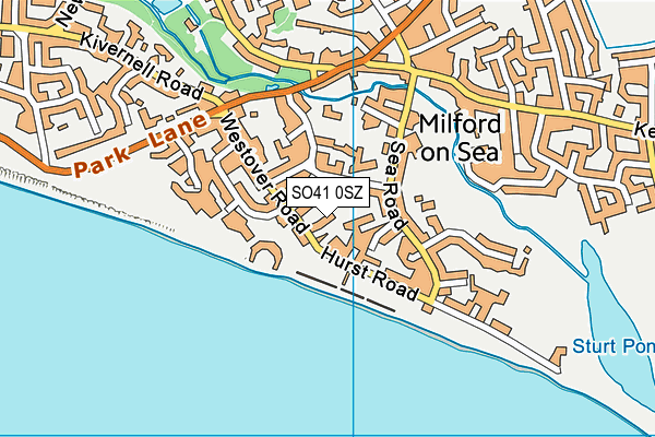 SO41 0SZ map - OS VectorMap District (Ordnance Survey)
