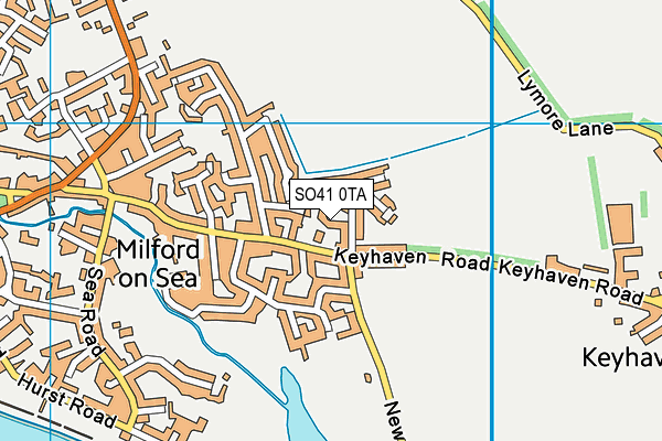 SO41 0TA map - OS VectorMap District (Ordnance Survey)