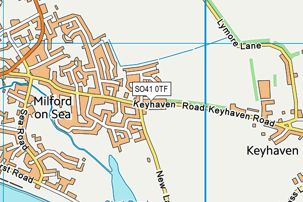 SO41 0TF map - OS VectorMap District (Ordnance Survey)