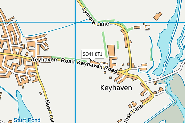 SO41 0TJ map - OS VectorMap District (Ordnance Survey)