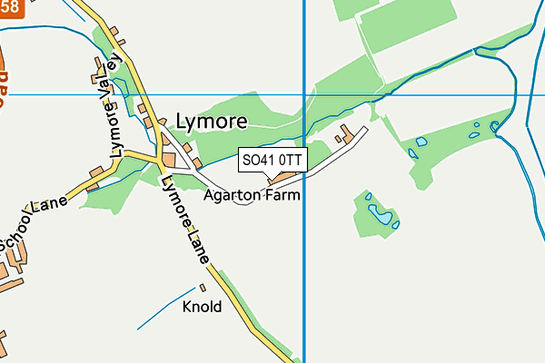 SO41 0TT map - OS VectorMap District (Ordnance Survey)