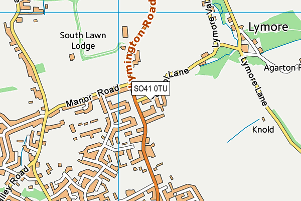 SO41 0TU map - OS VectorMap District (Ordnance Survey)