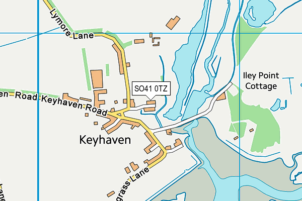 SO41 0TZ map - OS VectorMap District (Ordnance Survey)