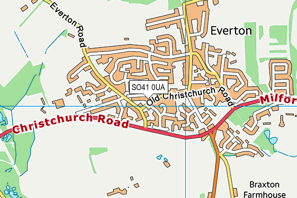 SO41 0UA map - OS VectorMap District (Ordnance Survey)