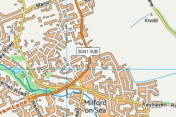 SO41 0UB map - OS VectorMap District (Ordnance Survey)