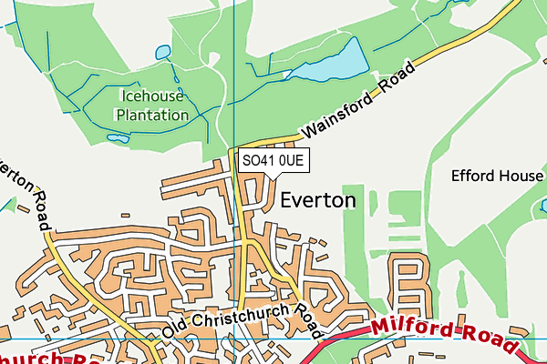 SO41 0UE map - OS VectorMap District (Ordnance Survey)
