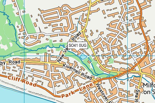 SO41 0UG map - OS VectorMap District (Ordnance Survey)