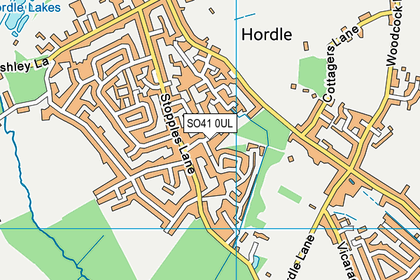 SO41 0UL map - OS VectorMap District (Ordnance Survey)