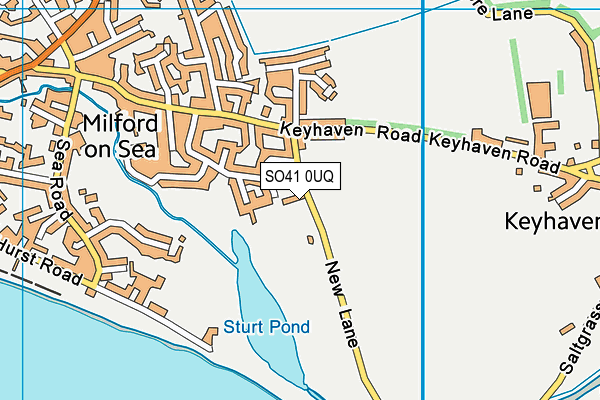 SO41 0UQ map - OS VectorMap District (Ordnance Survey)