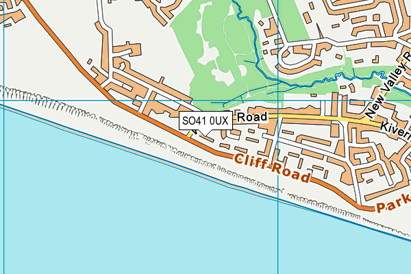 SO41 0UX map - OS VectorMap District (Ordnance Survey)