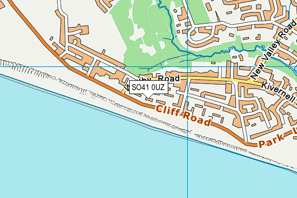 SO41 0UZ map - OS VectorMap District (Ordnance Survey)