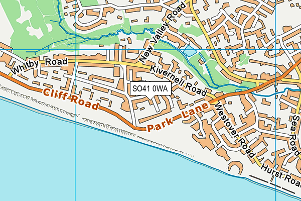 SO41 0WA map - OS VectorMap District (Ordnance Survey)