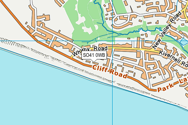SO41 0WB map - OS VectorMap District (Ordnance Survey)