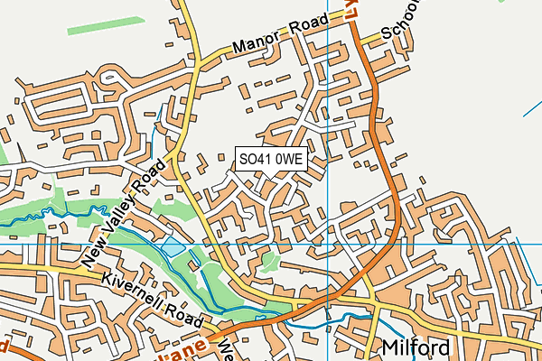 SO41 0WE map - OS VectorMap District (Ordnance Survey)