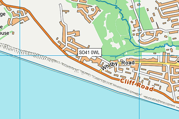 SO41 0WL map - OS VectorMap District (Ordnance Survey)