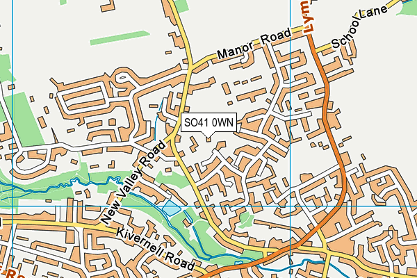 SO41 0WN map - OS VectorMap District (Ordnance Survey)