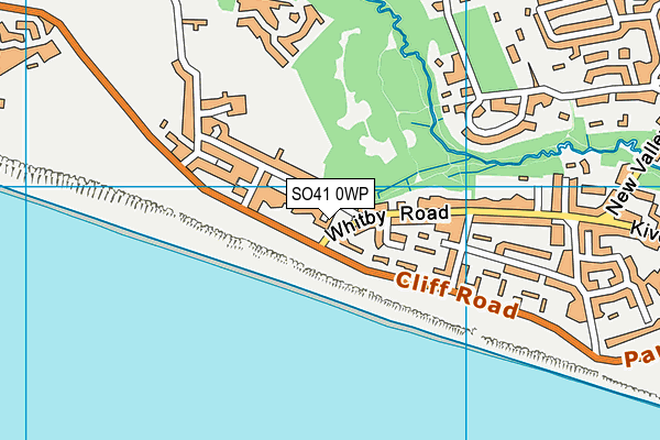 SO41 0WP map - OS VectorMap District (Ordnance Survey)
