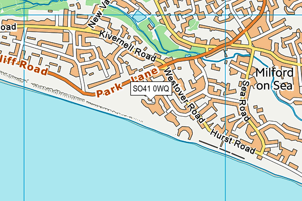 SO41 0WQ map - OS VectorMap District (Ordnance Survey)