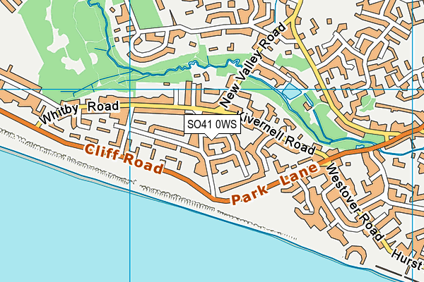 SO41 0WS map - OS VectorMap District (Ordnance Survey)