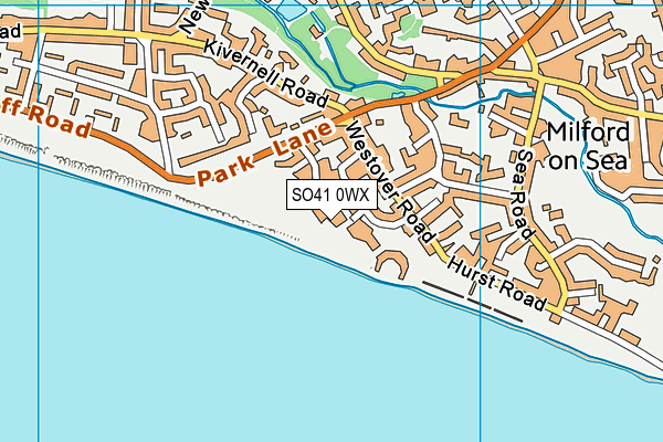 SO41 0WX map - OS VectorMap District (Ordnance Survey)