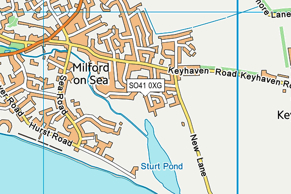 SO41 0XG map - OS VectorMap District (Ordnance Survey)