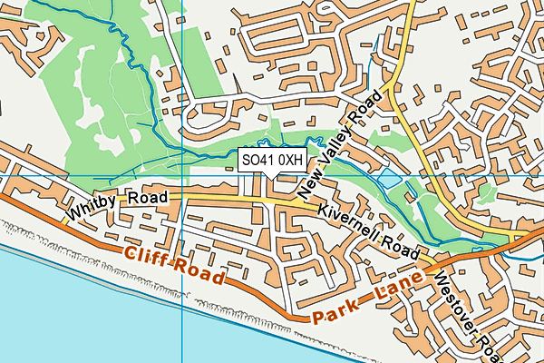 SO41 0XH map - OS VectorMap District (Ordnance Survey)