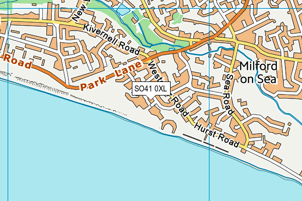 SO41 0XL map - OS VectorMap District (Ordnance Survey)