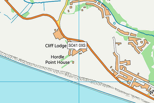 SO41 0XS map - OS VectorMap District (Ordnance Survey)