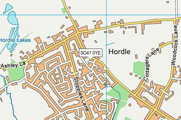 SO41 0YE map - OS VectorMap District (Ordnance Survey)