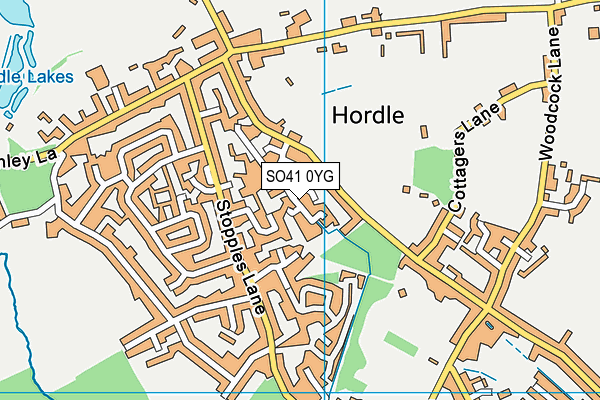 SO41 0YG map - OS VectorMap District (Ordnance Survey)